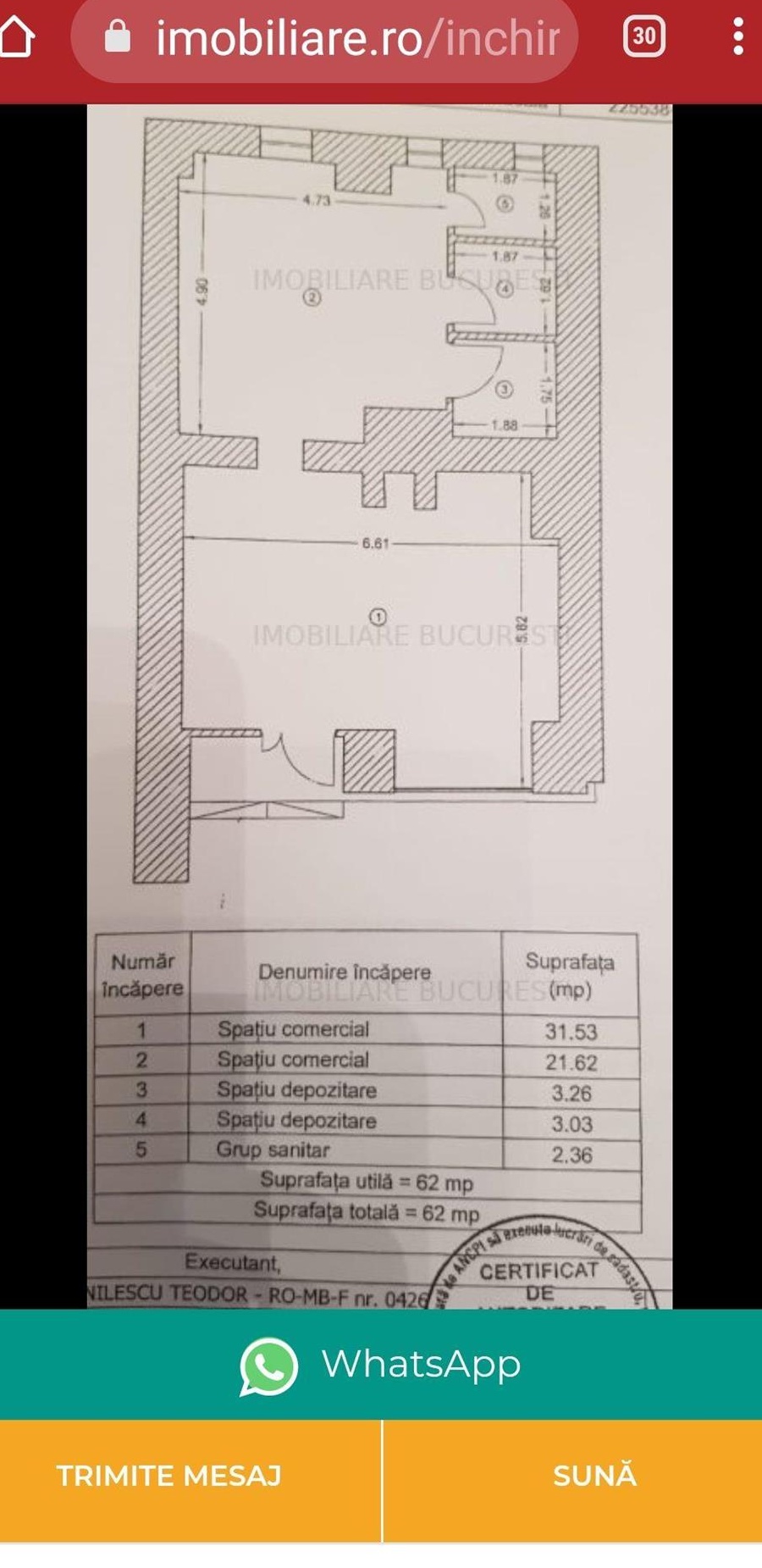 Spatiu comercial de închiriat Moșilor