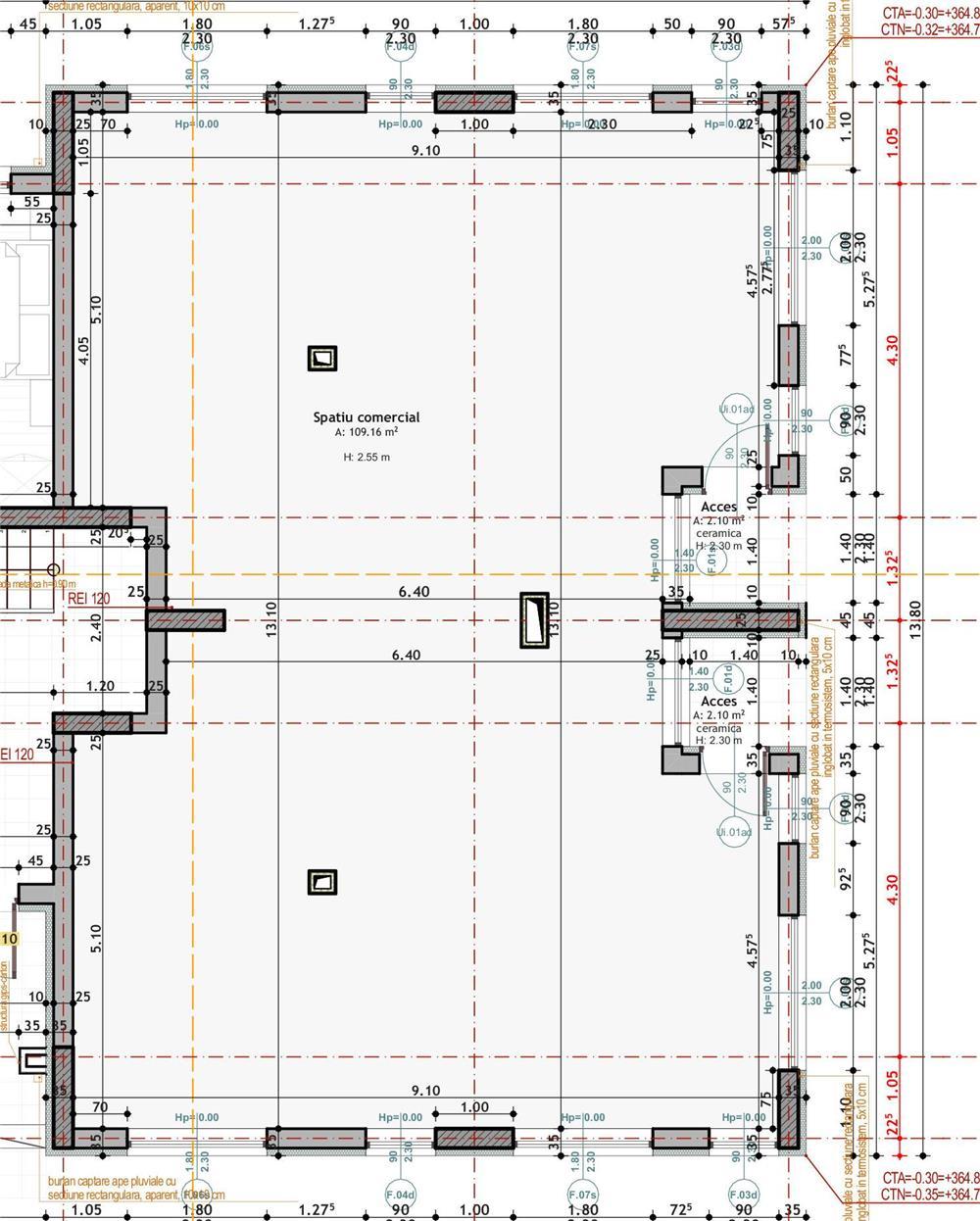 Spatiu Comercial in Bloc nou-Finalizat, Open Space Vanzare/Inchiriere, vitrina la strada.