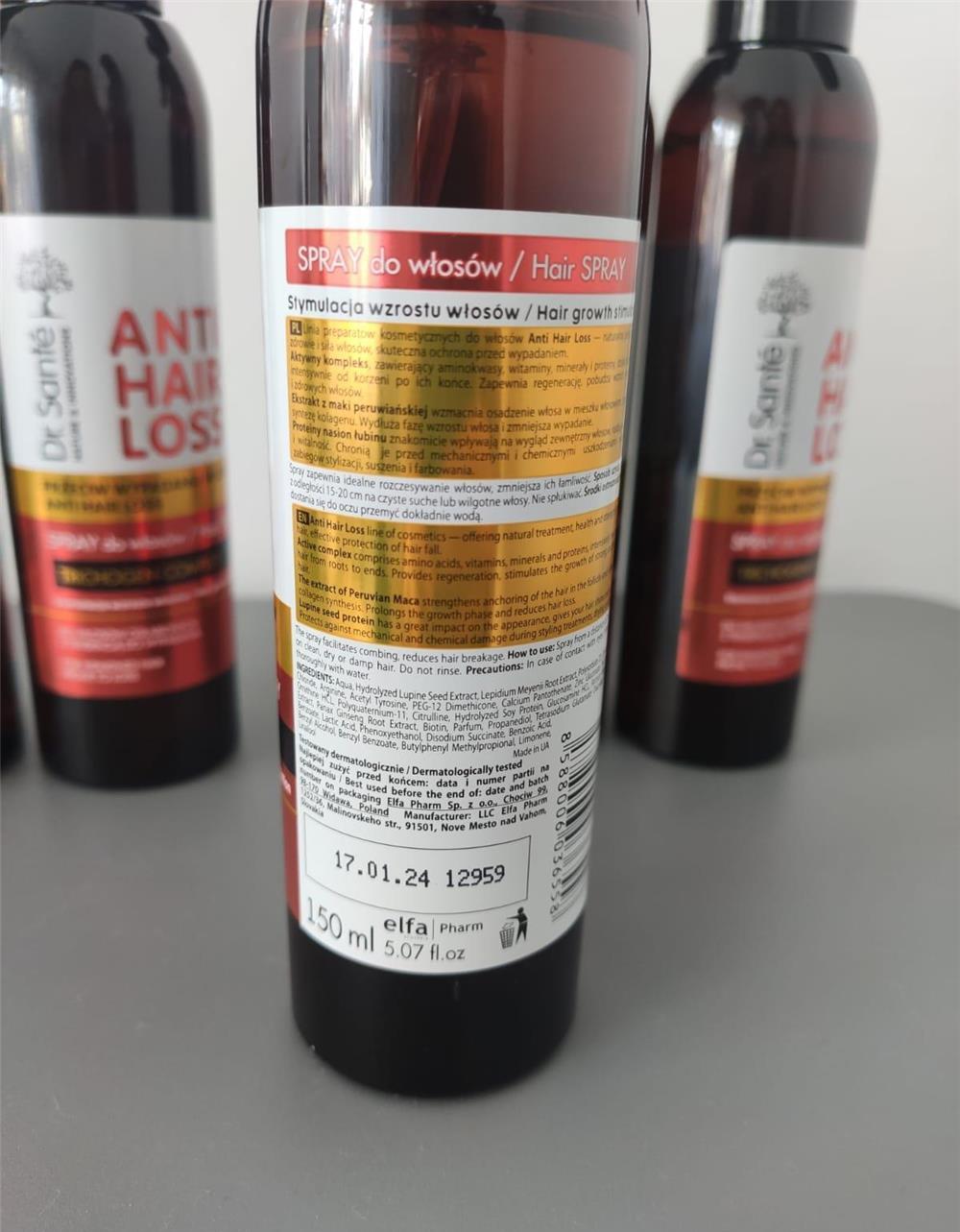 Spray anticadere și stimularea creșterii părului Dr Sante
