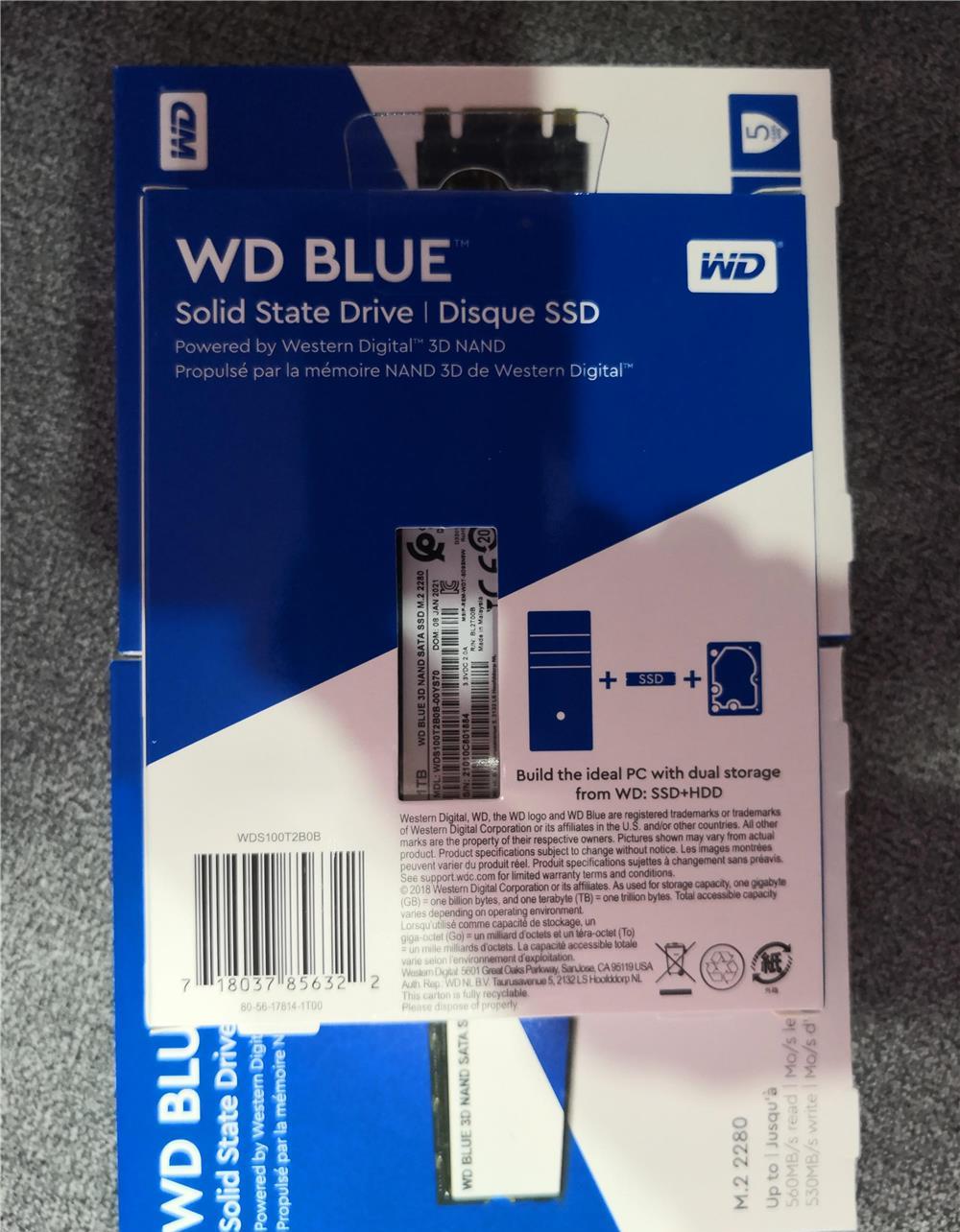 SSD Western Digital Blue 3D NAND 1TB Sata3 M.2 2280