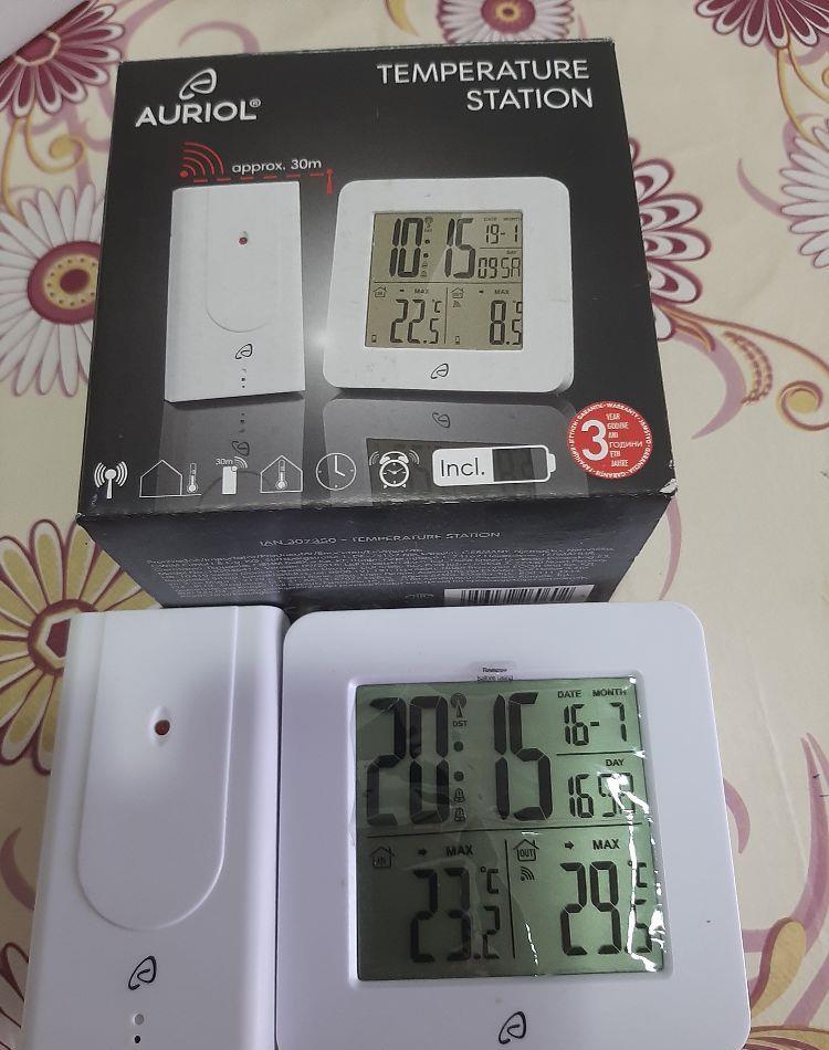 Stație meteo Auriol cu senzor de temperatura exterioara