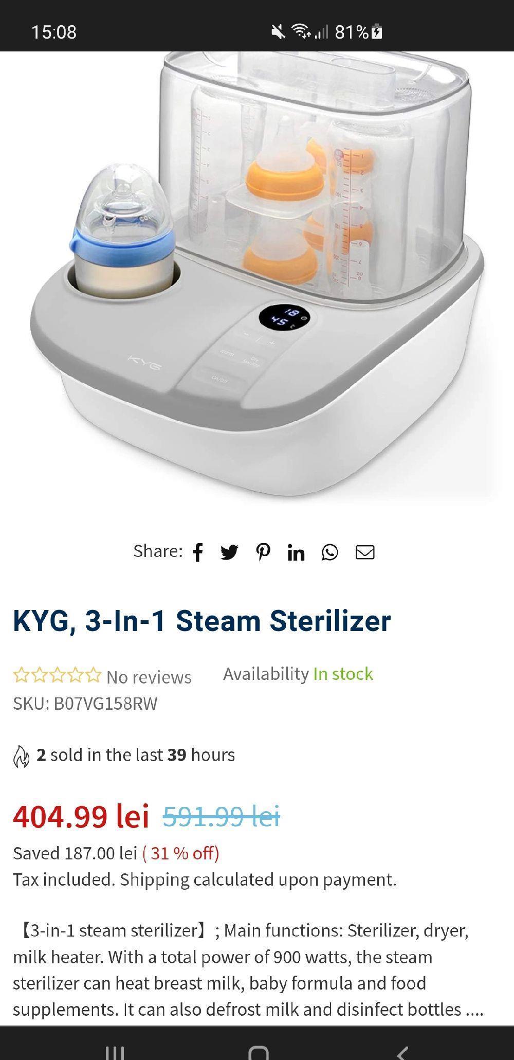 Sterilizator kyg 3 in 1