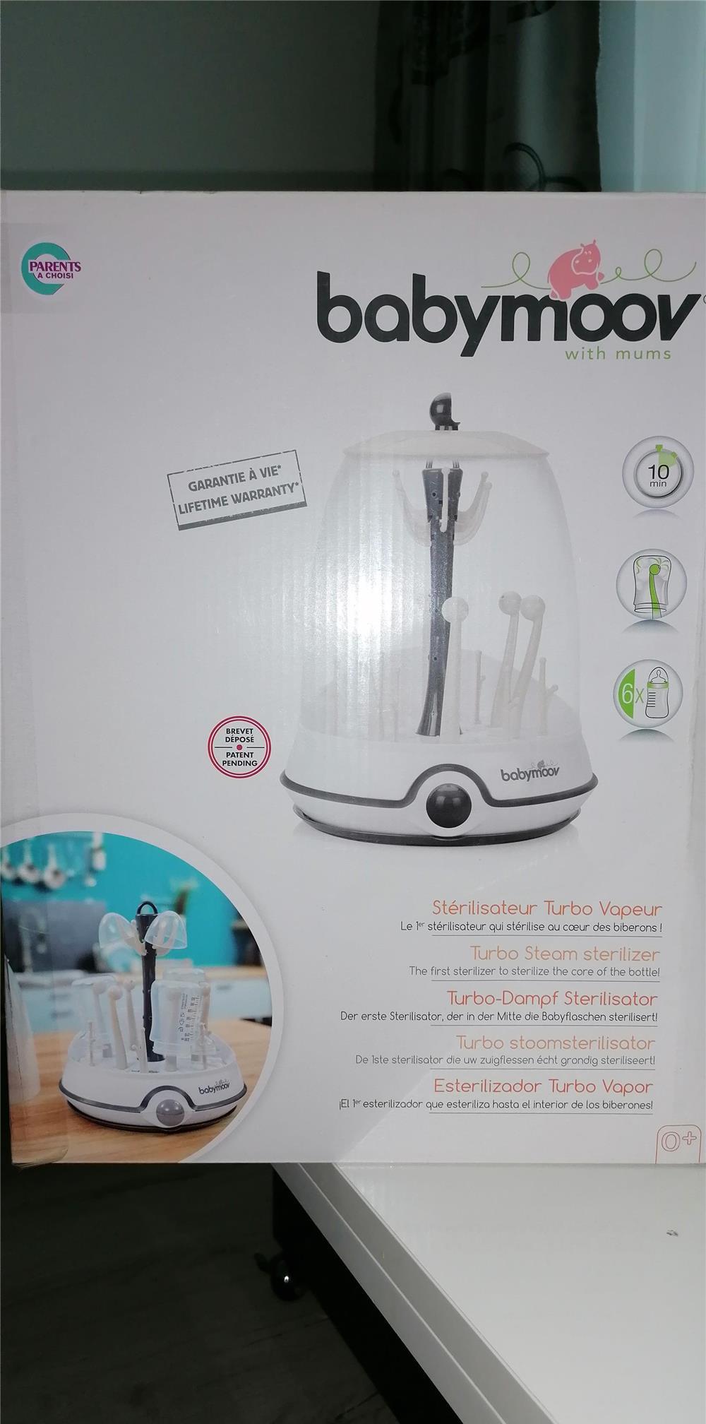 Sterilizator si uscator de biberoane 2 in1 Babymoov, Crem 180