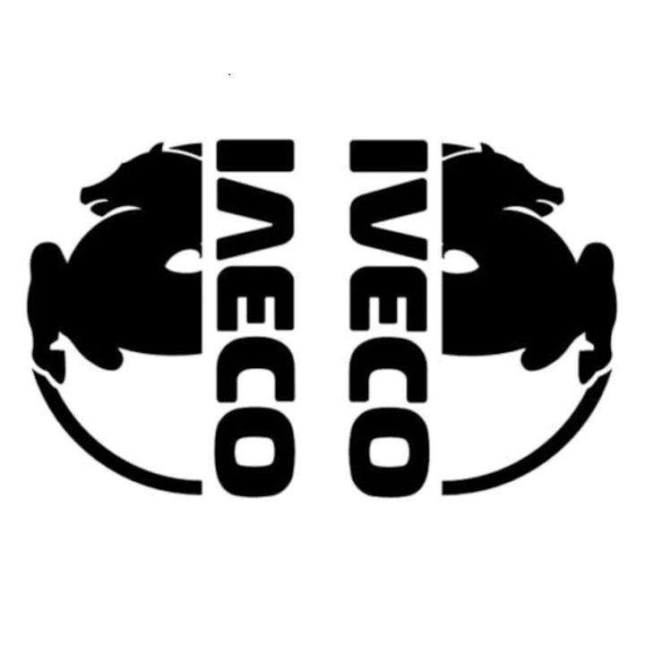 Sticker, 2 x Iveco, Negru, 32cm x 24cm