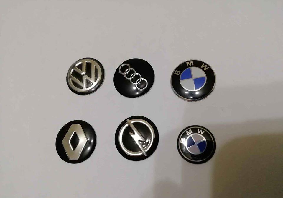 Stickere chei metal Audi/BMW/Volkswagen/Renault/Opel 3M diametrul 14 mm și 11 mm