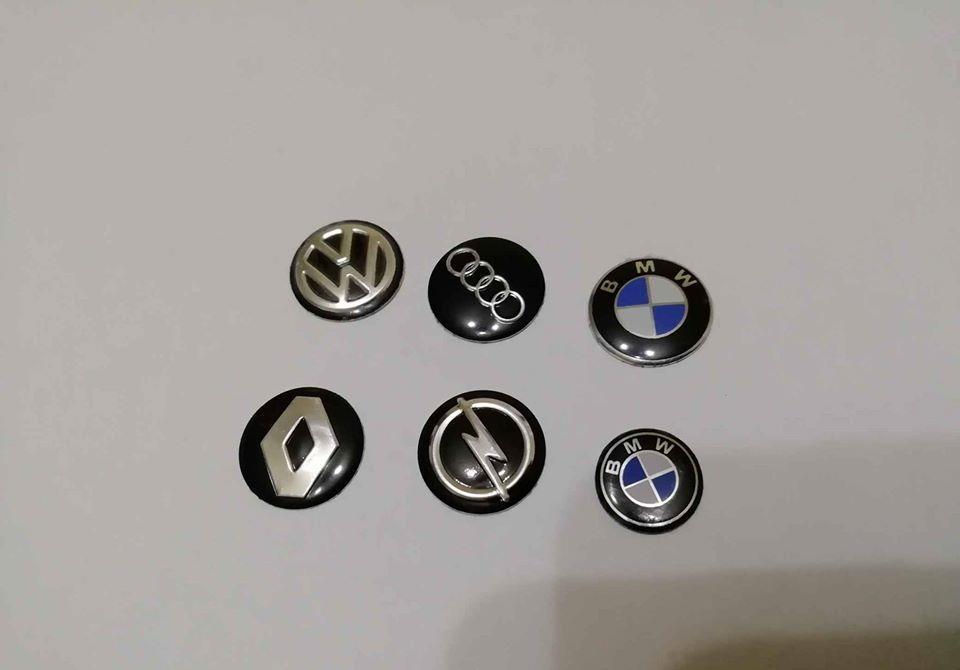 Stickere chei metal Audi/BMW/Volkswagen/Renault/Opel 3M diametrul 14 mm și 11 mm