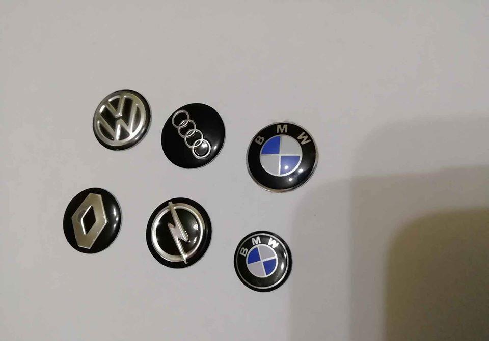 Stickere chei metal Audi/BMW/Volkswagen/Renault/Opel 3M diametrul 14 mm și 11 mm