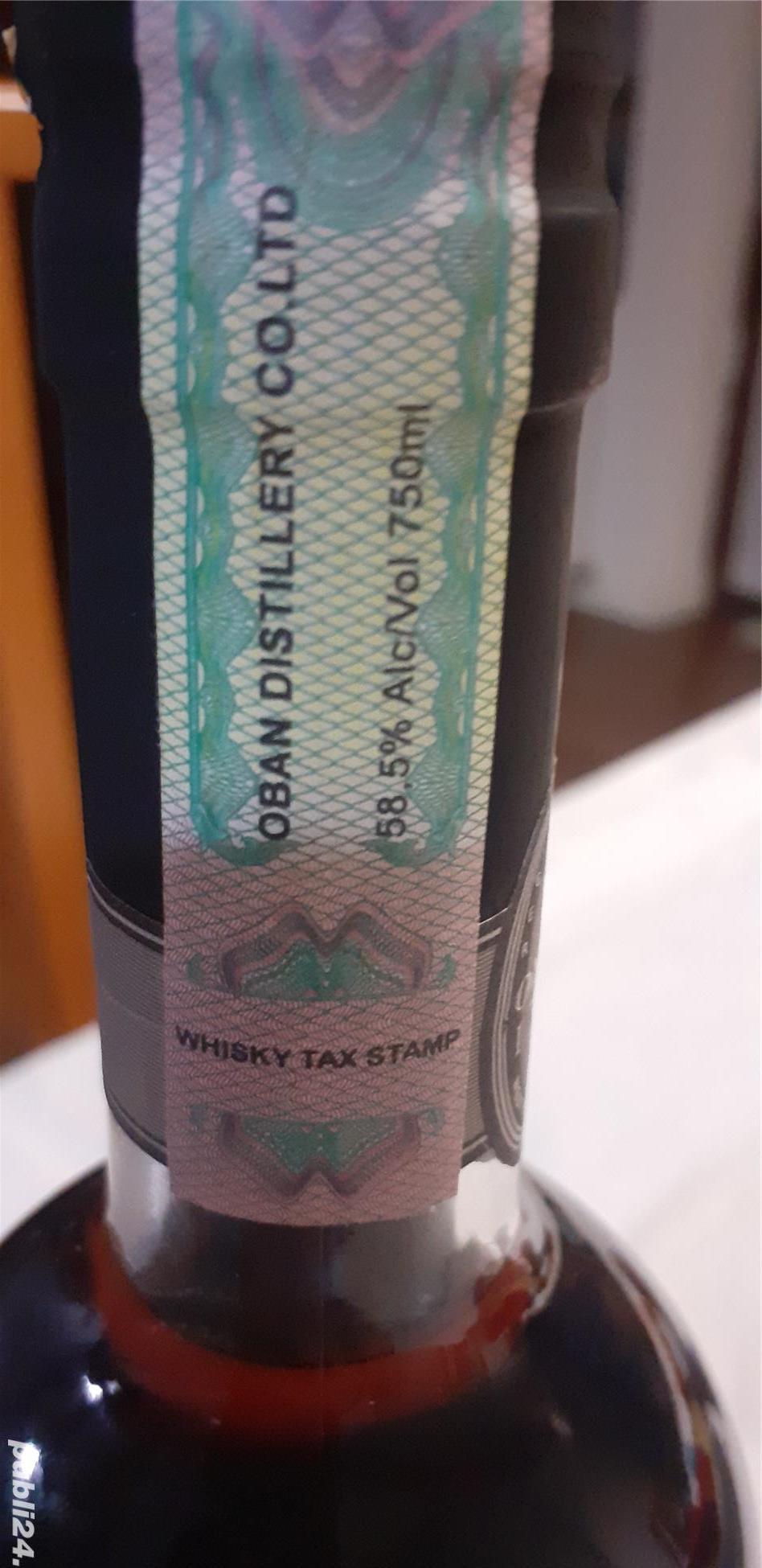 Sticla de colectie Oban Scotch maturat 21 de ani imbuteliat 2013