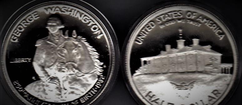 SUA Half Dollar 1982 argint Proof COMEM George Washington in caseta+cutie+certificat de autenticitat