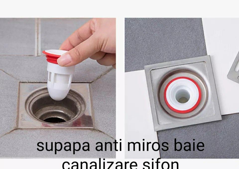 Supapa sifon pardoseala baie anti miros canalizare baie