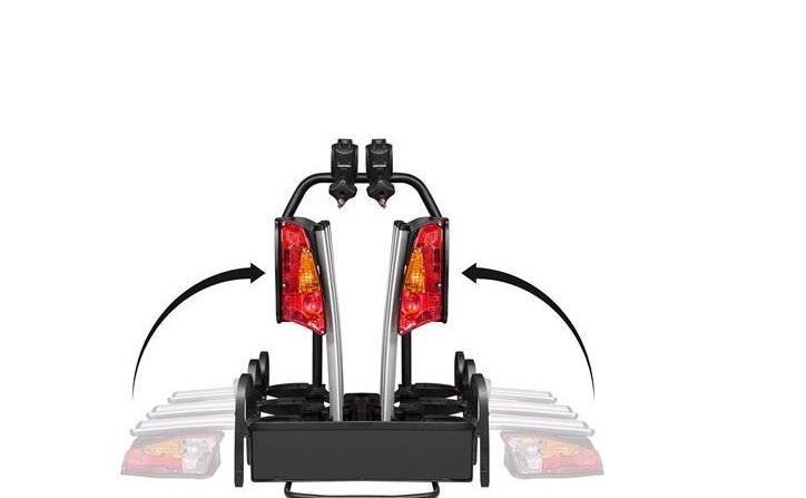 Suport biciclete Menabo Antares Plus pentru 3 biciclete cu prindere pe carligul de remorcare, pliabi