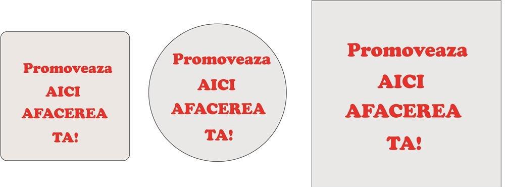 Suport pahar personalizat ( coastere) 100 buc =  60 ron + TVA