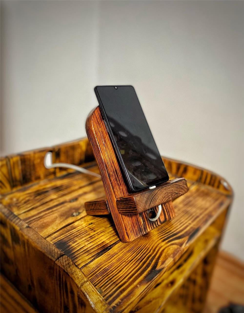 Suport telefon rustic