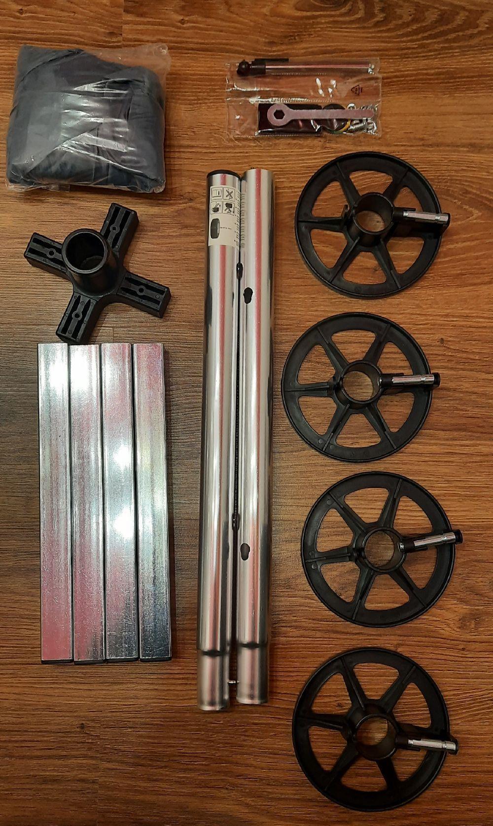 Suport vertical cu husa de protectie, depozitare 4 anvelope, pana la 225 mm latime, Nou!