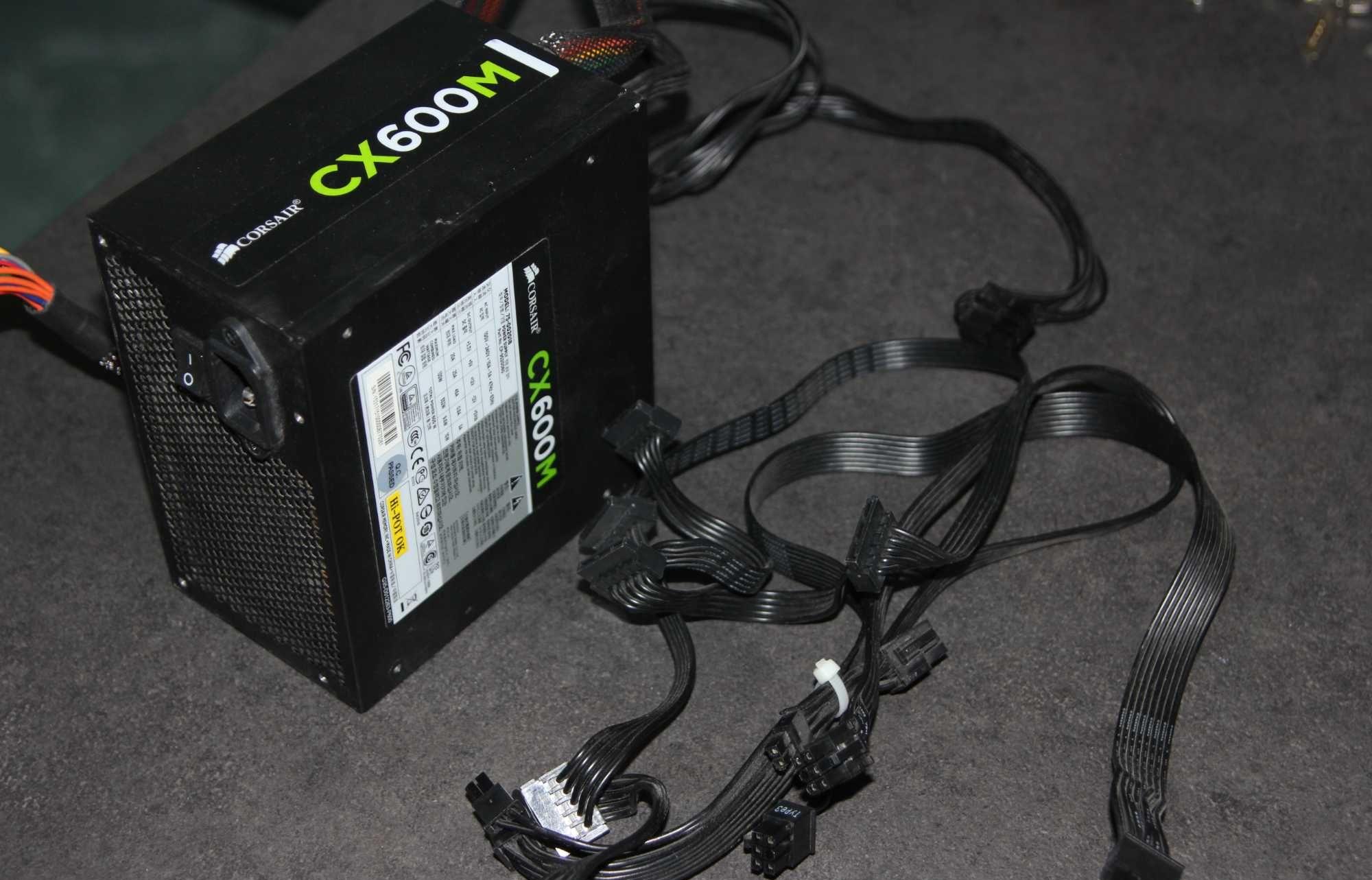 Sursă / Power Supply / Corsair CX600M 80 PLUS®, 600W, ATX 2.3