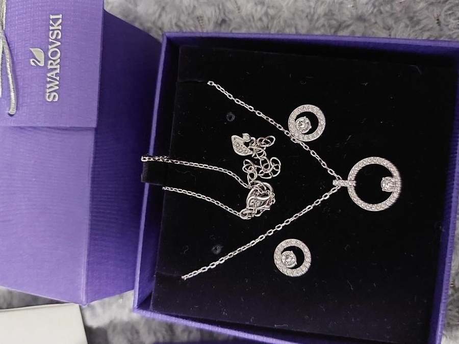 SWAROVSKI ! SET Lant+Cercei+Pandativ ! Produsul este Nou!
