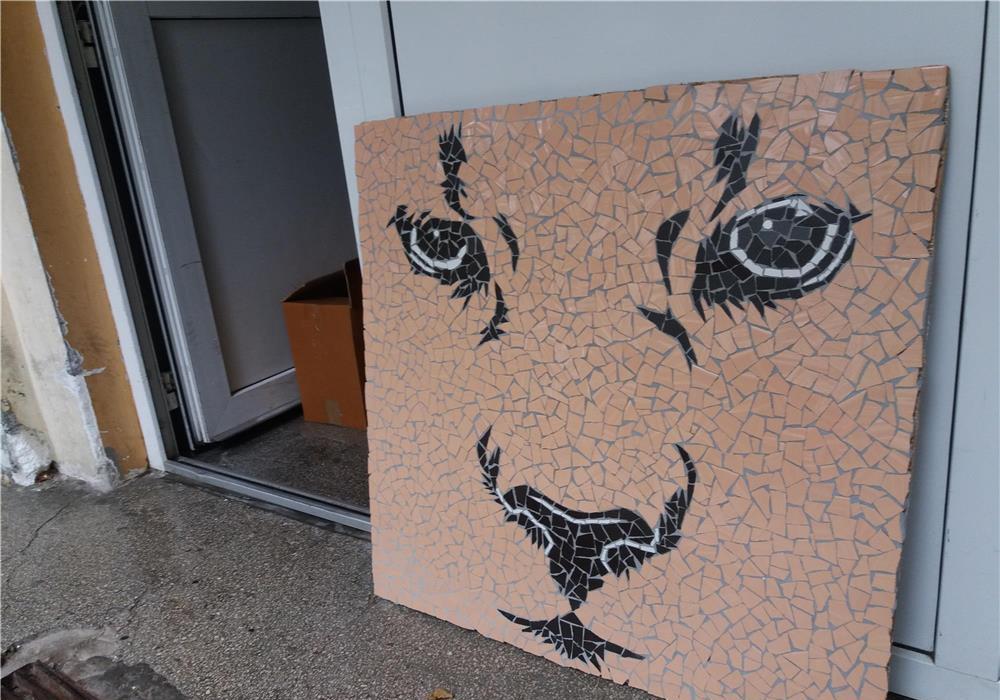 Tablou mozaic ceramica Felina