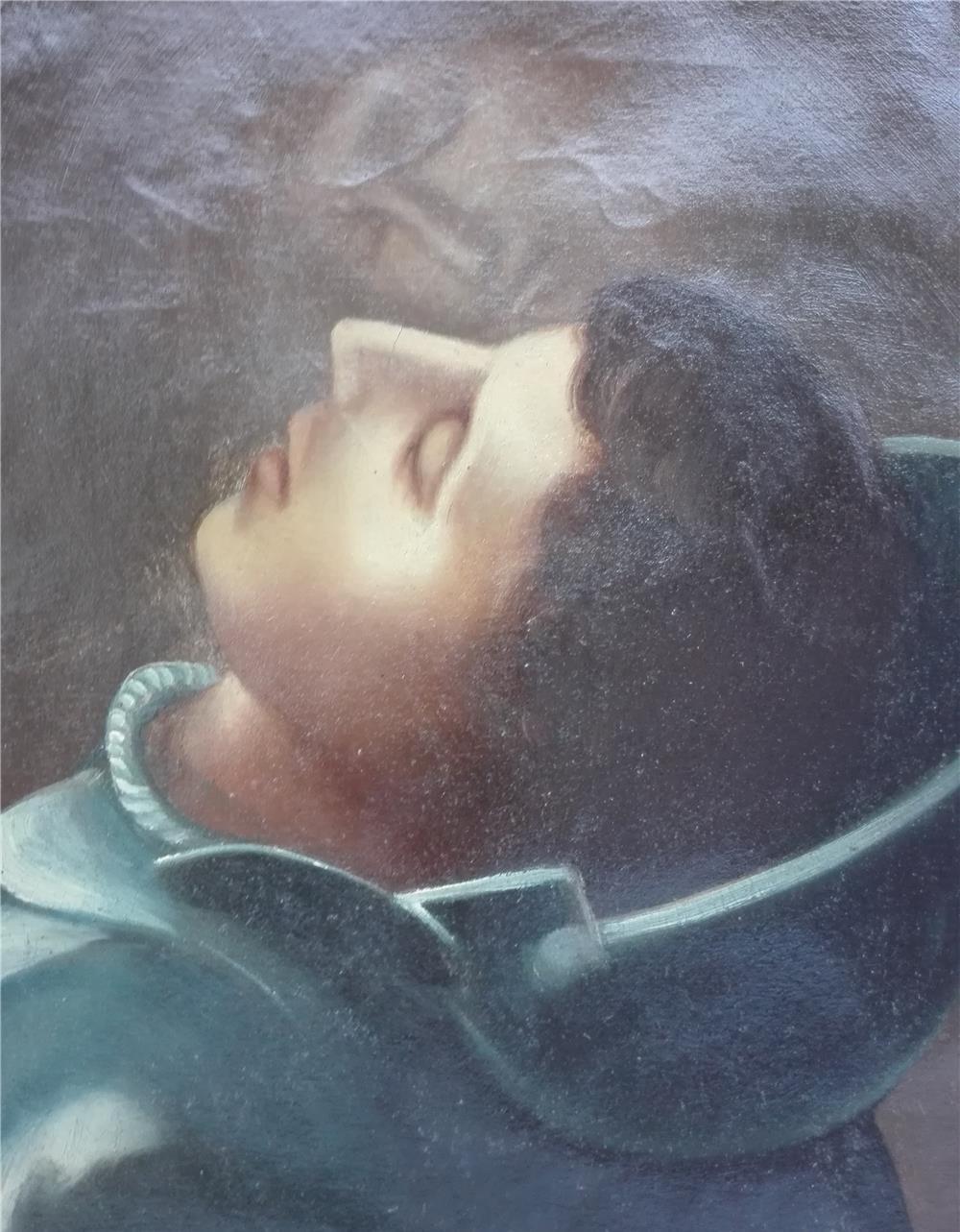 Tablou vechi "Mama, ultimul gand al soldatului "
