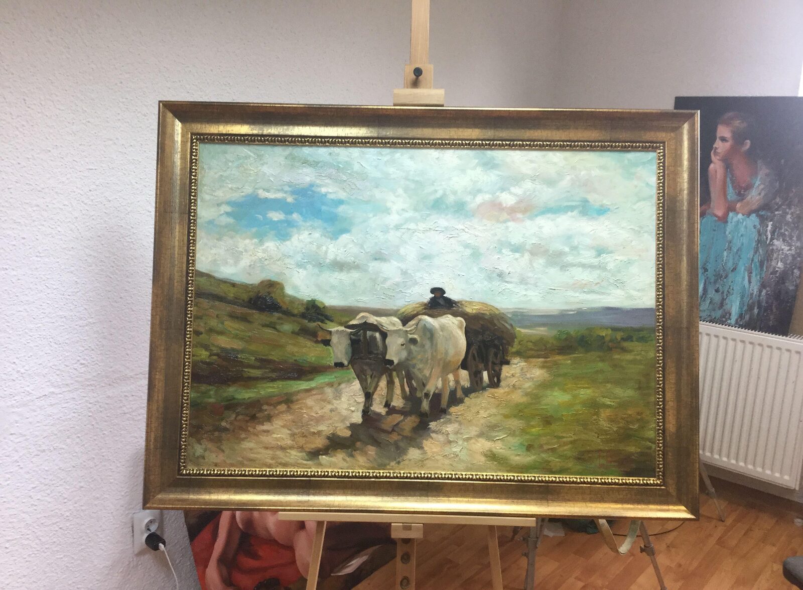 Tablouri pictate ulei pe pinza, portrete, caricaturi după poze