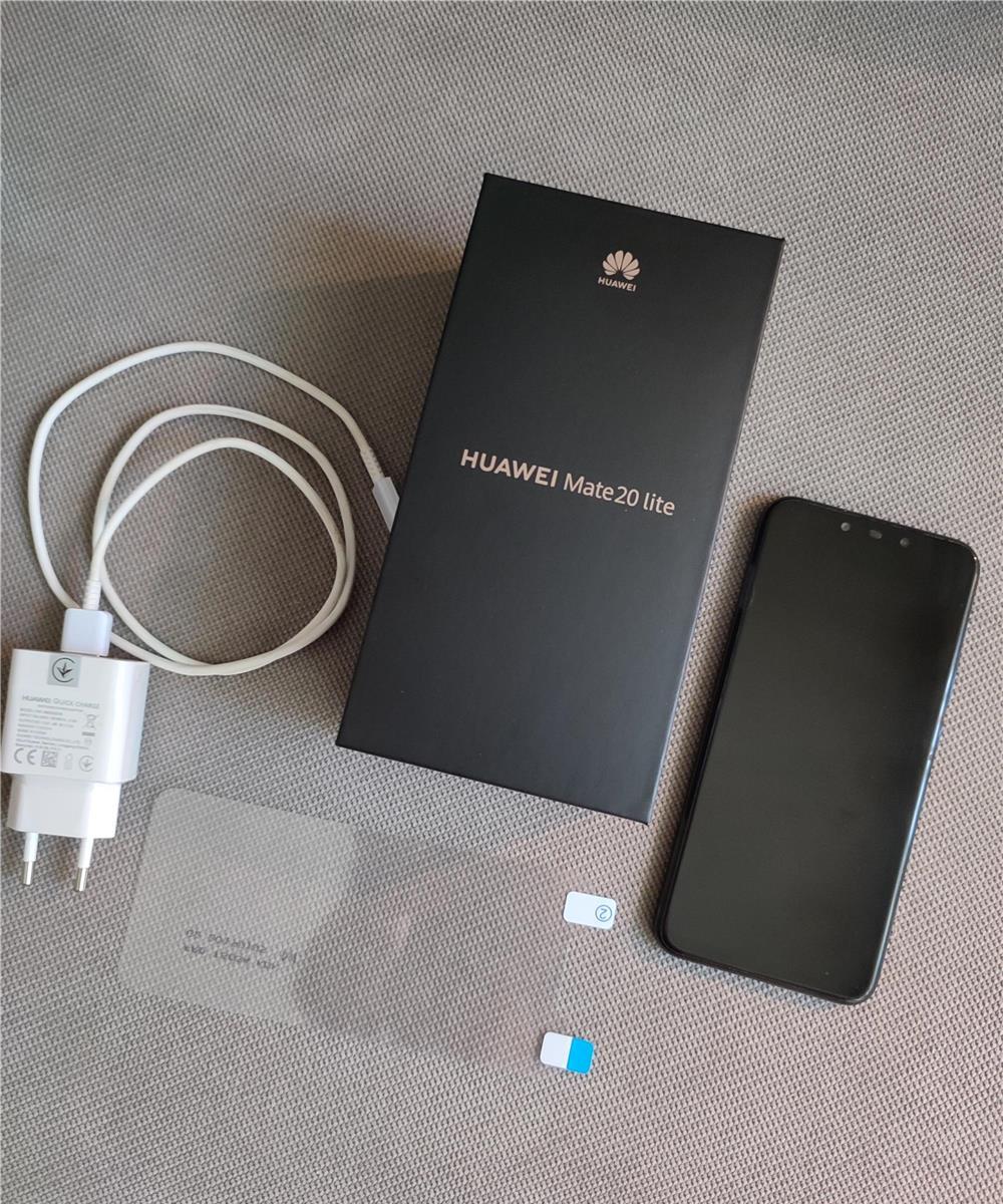 Telefon Huawei Mate 20 Lite, pachet complet, folie, husa