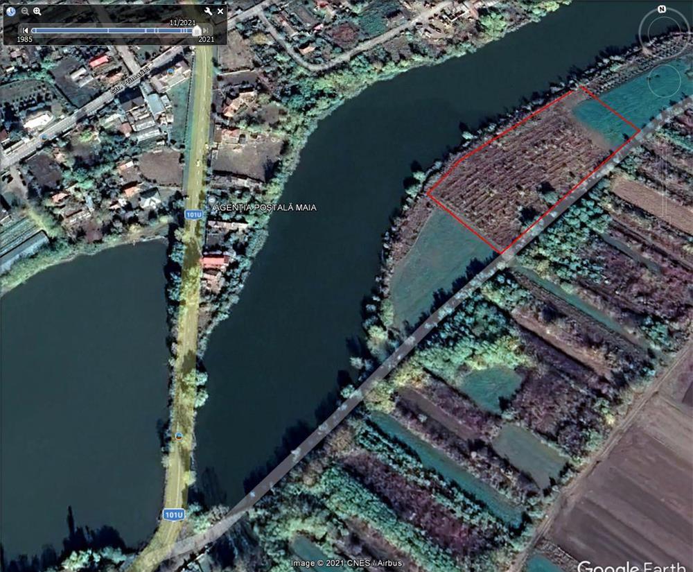 Teren 10400mp deschidere lac 140 m intravilan com Maia la 35km de Bucuresti