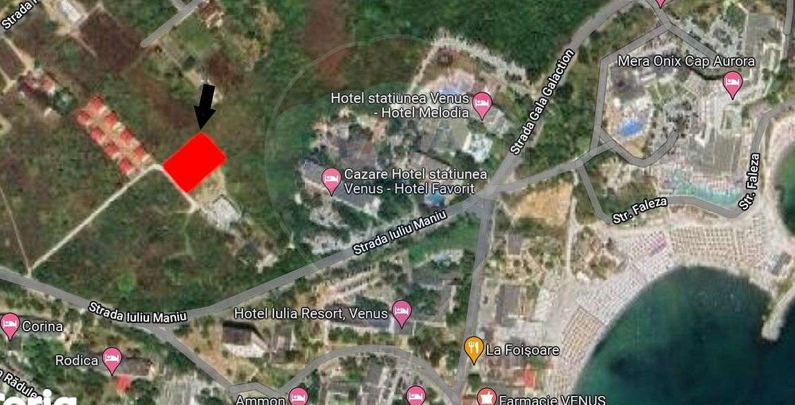 Teren 1,400mp pe litoral - la 5 minute de mers pe jos pana la plaja