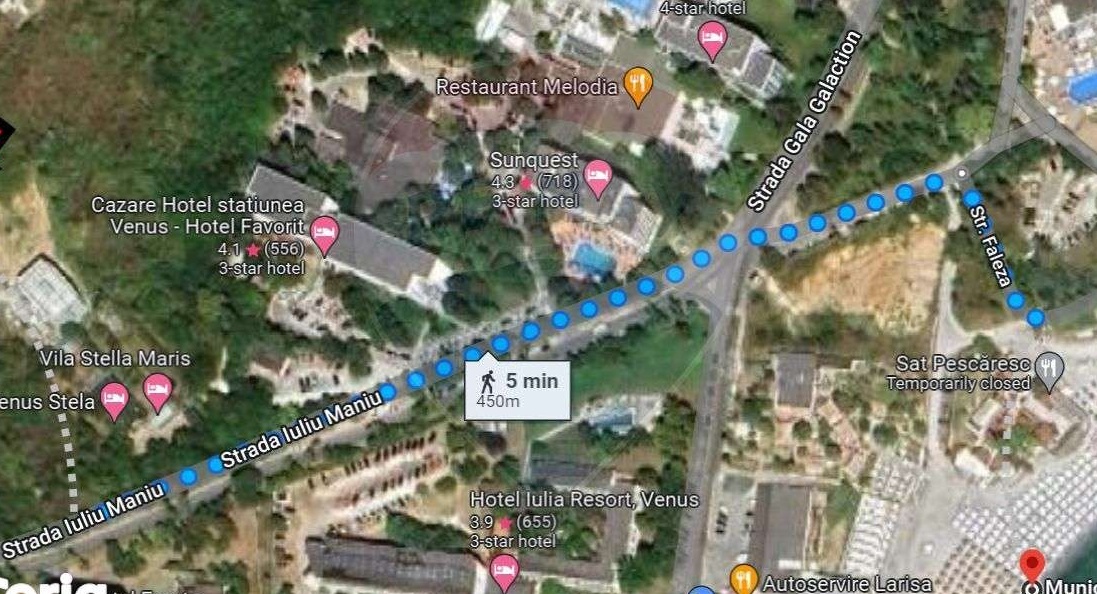 Teren 1,400mp pe litoral - la 5 minute de mers pe jos pana la plaja