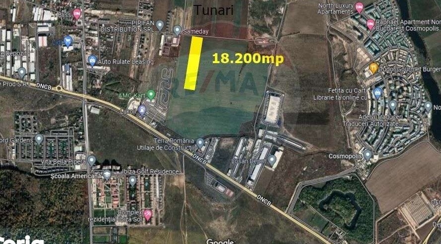 Teren 18200mp Centura Bucuresti Tunari Fan Courier 0% comision