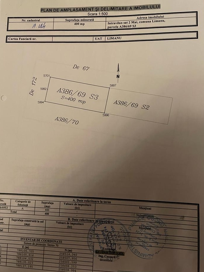 Teren 400mp Vama Veche pe partea cu marea la 200 m de mare