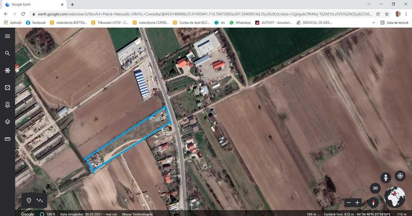 Teren Buftea Crevedia la DN1A