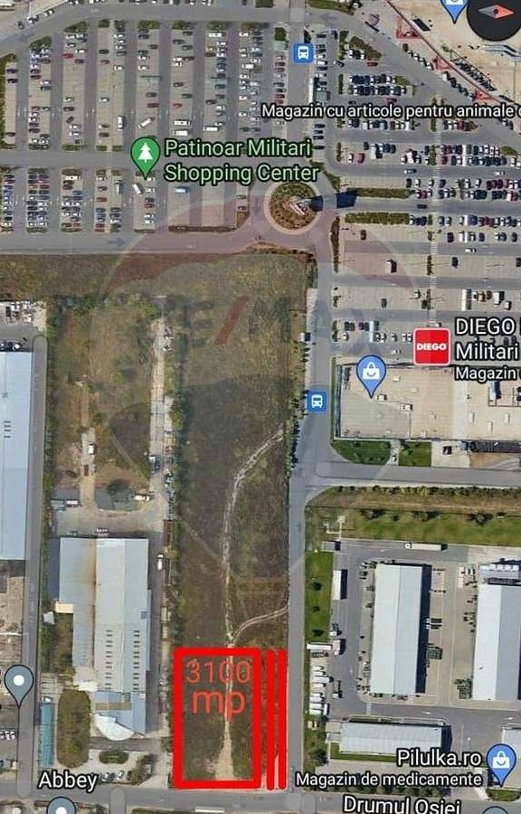 Teren de inchiriat 3100 mp  Drumul Osiei/Militari
