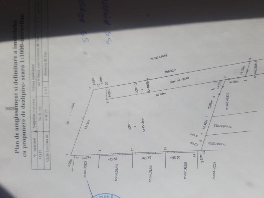 Teren de vânzare 50  m2