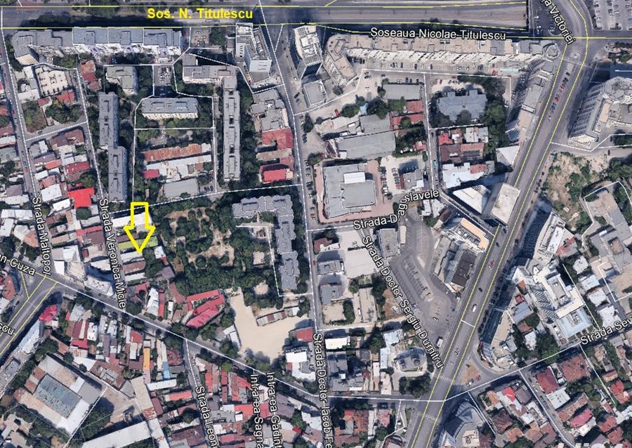 Teren de vânzare ultracentral în zona piața victoriei - titulescu/cuza, 319 mp, front stradal 10m.