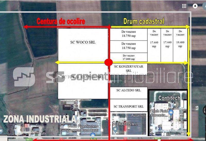 Teren industrial zona Carei