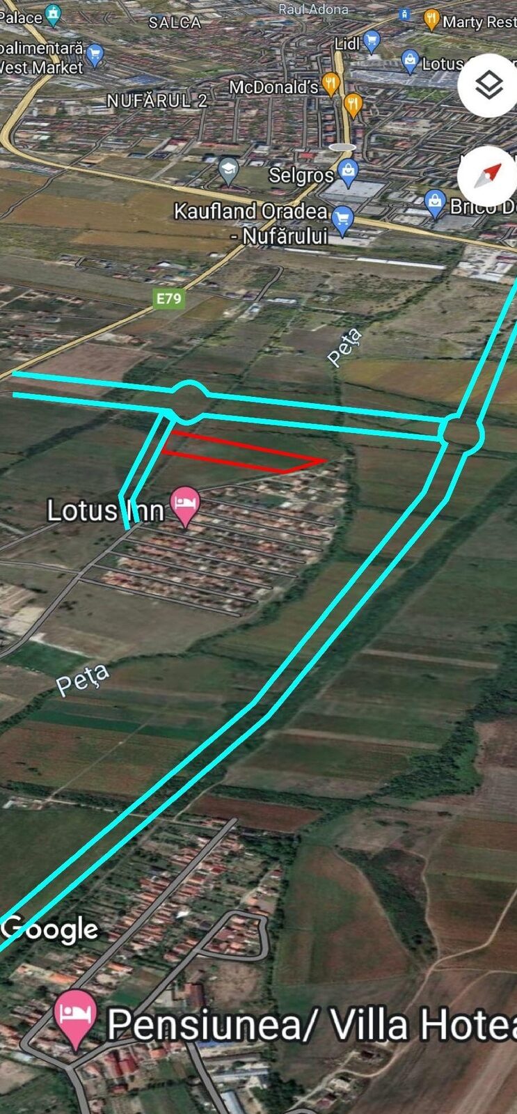 Teren intravilan 10020 mp Oradea - Sânmartin cu utilități