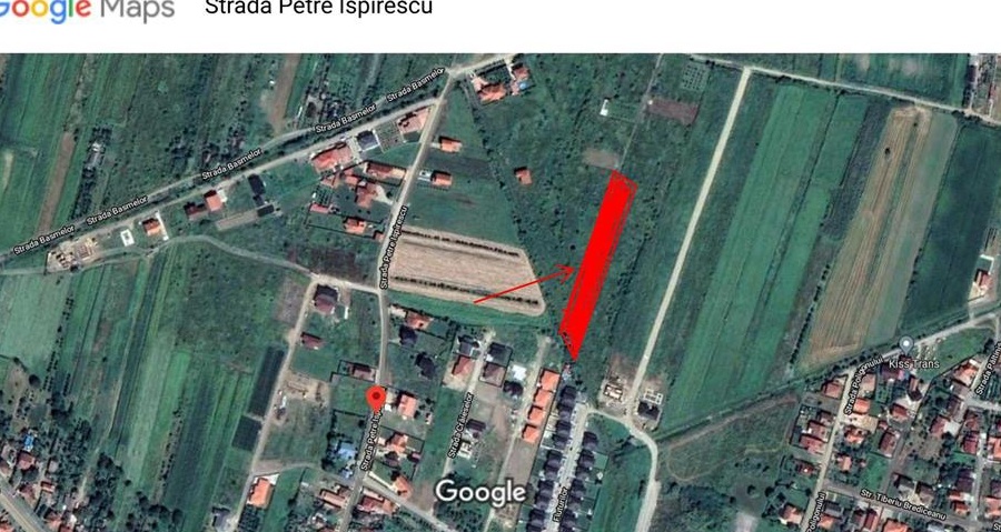 Teren intravilan 1277 mp lângă str. Fluturilor - între str. Basmelor  si ANL de pe Poligonului
