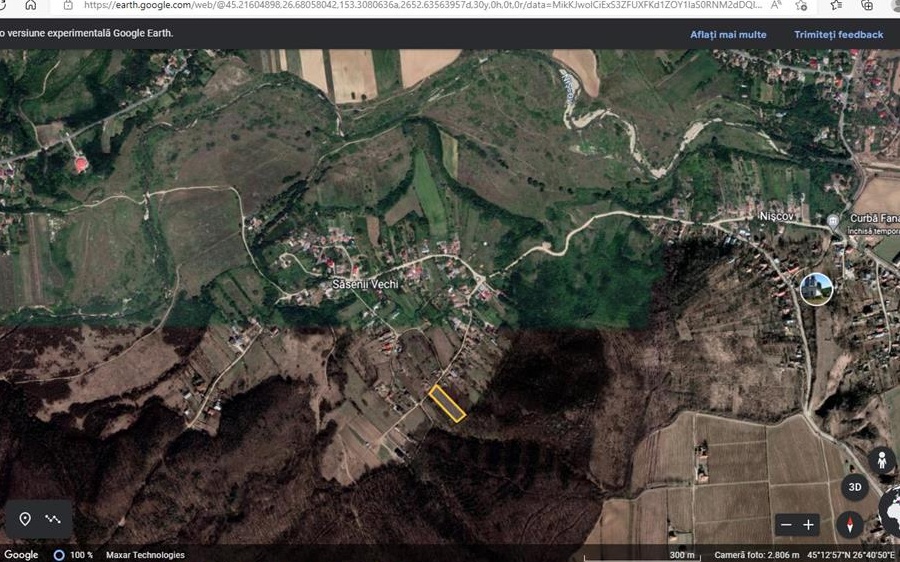 Teren intravilan, 2749 mp in satul Sasenii Vechi, comuna Vernesti, judetul Buzau