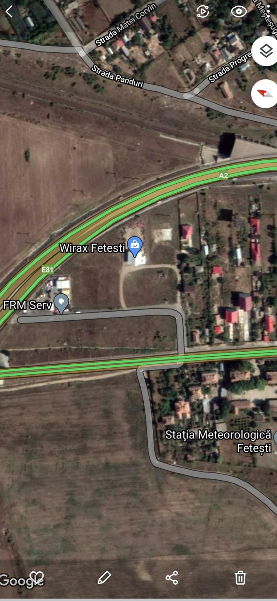 Teren intravilan 900m2 de inchiriat in Mun Fetesti,langa Autostrada Soarelui A2