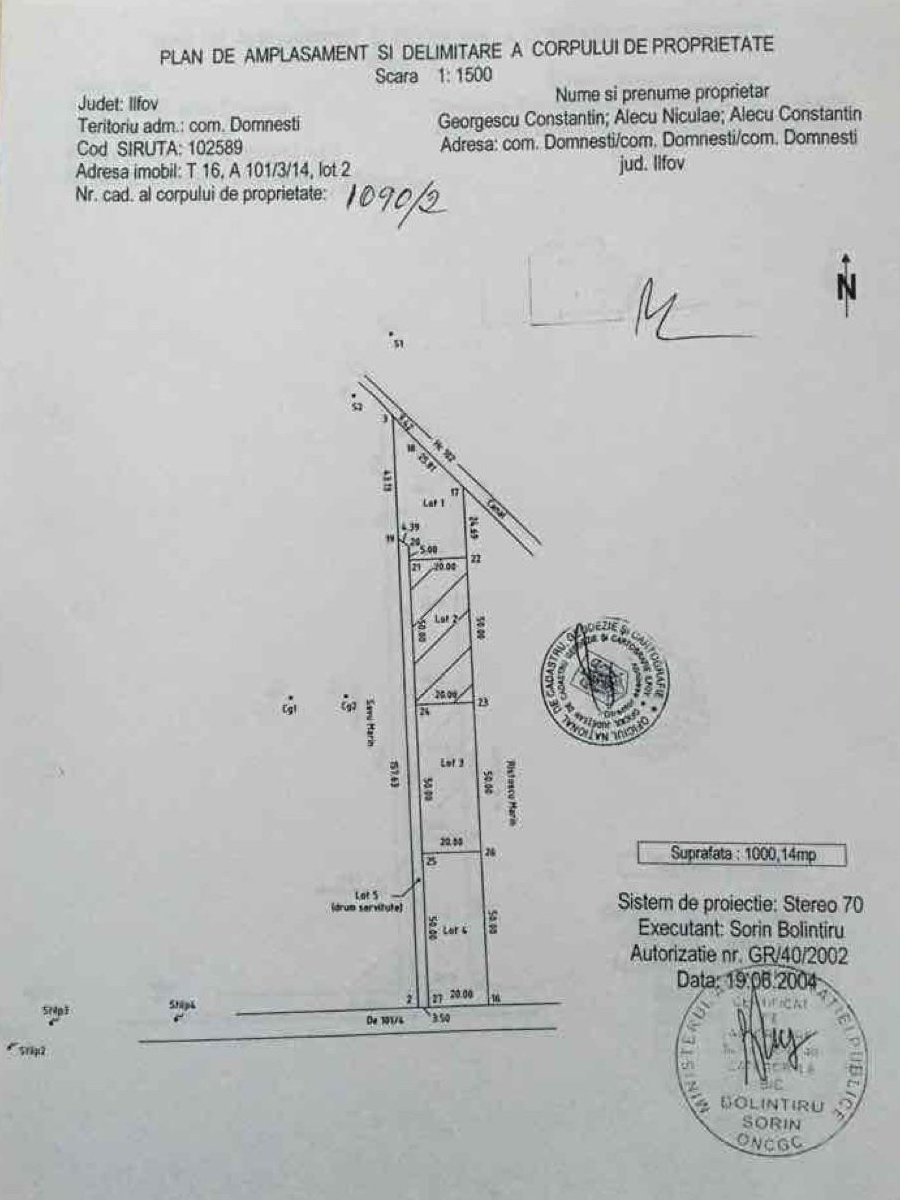 Teren intravilan - Domnesti, Ilfov 1000mp