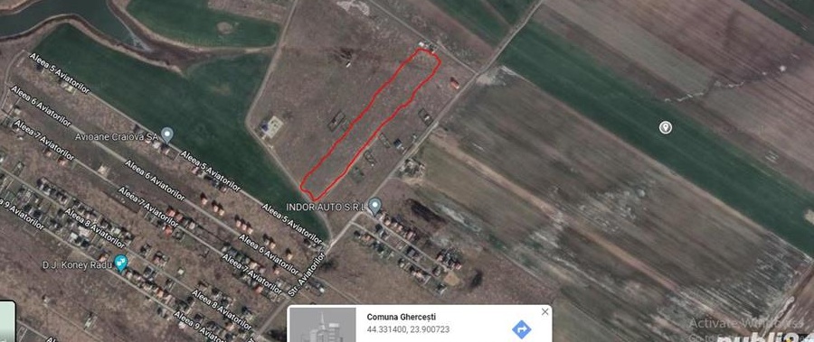 teren intravilan ghercesti zona aeroport Craiova