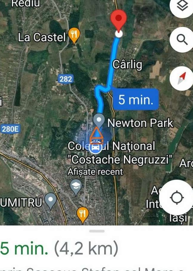 Teren intravilan , puz - 1300 mp - Soseaua Stefan cel Mare , Iasi