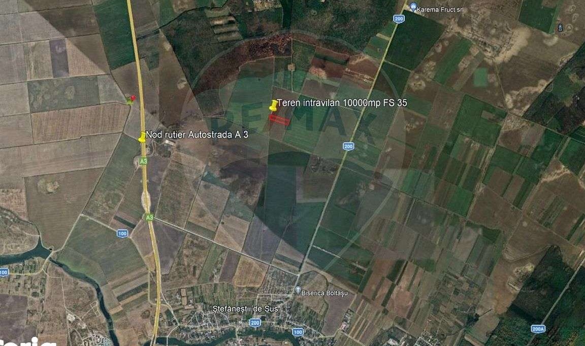 Teren intravilan Stefanesti Autostrada A zero Padurea Runcu FS 35 m