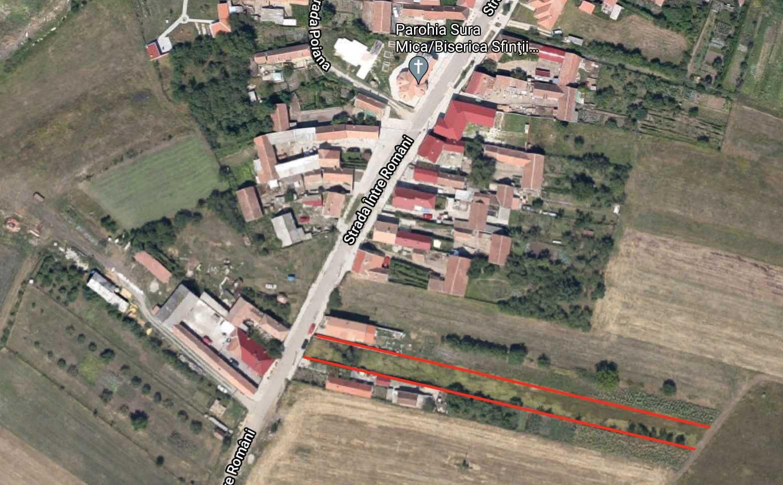 Teren intravilan/curte in Sura Mica, Sibiu, 1504 mp.