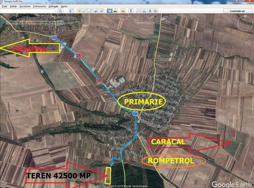 Teren,2000 mp,la 7 min de Selgros,Ford,Aeroport- Carcea-Cosoveni