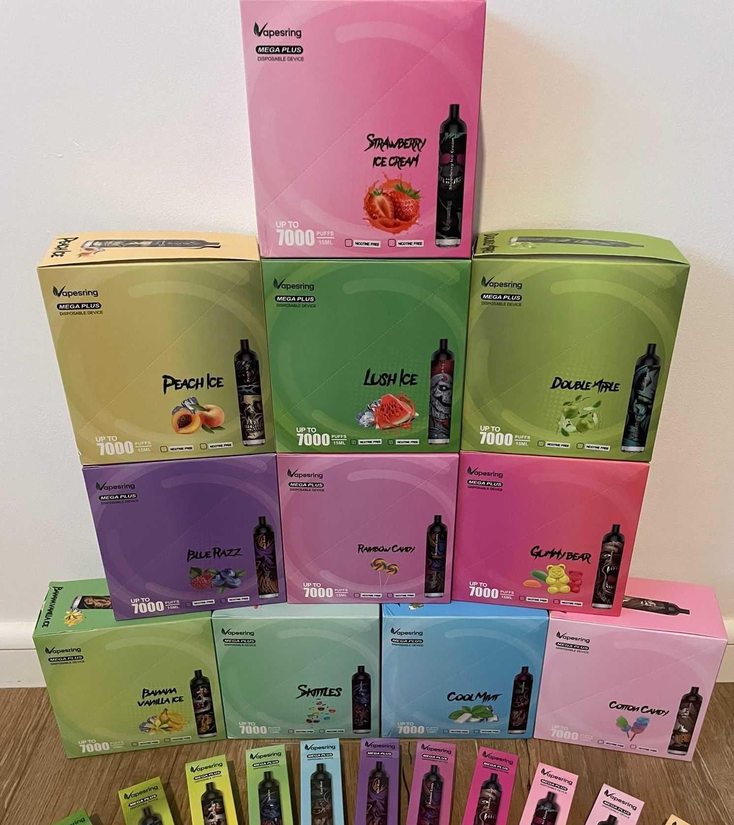 Tigara electronica Vape Spring 7000 fumuri arome noi 2022 incarcabile
