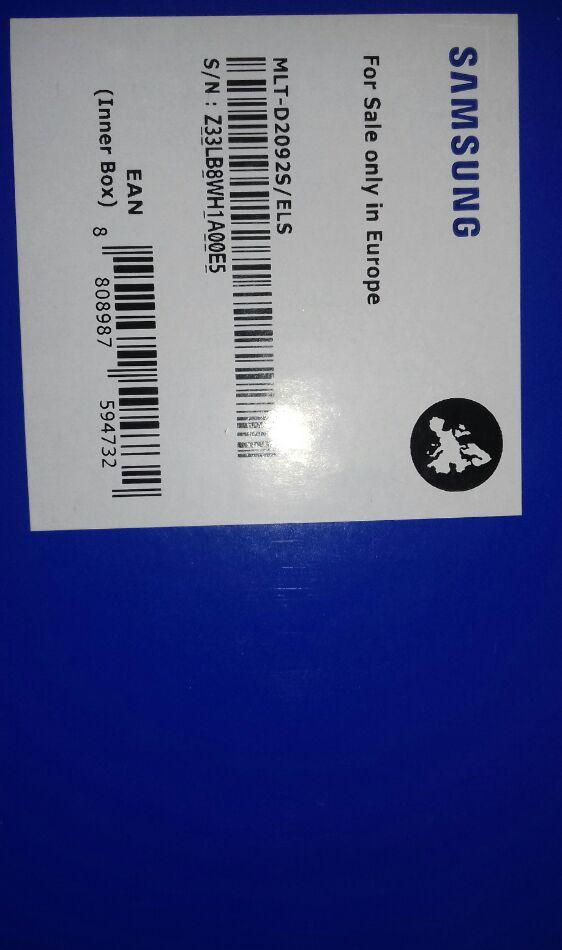 Toner cartridge MLT-D20092S pt imprimanta SAMSUNG seria SCX-482X ORIGINAL