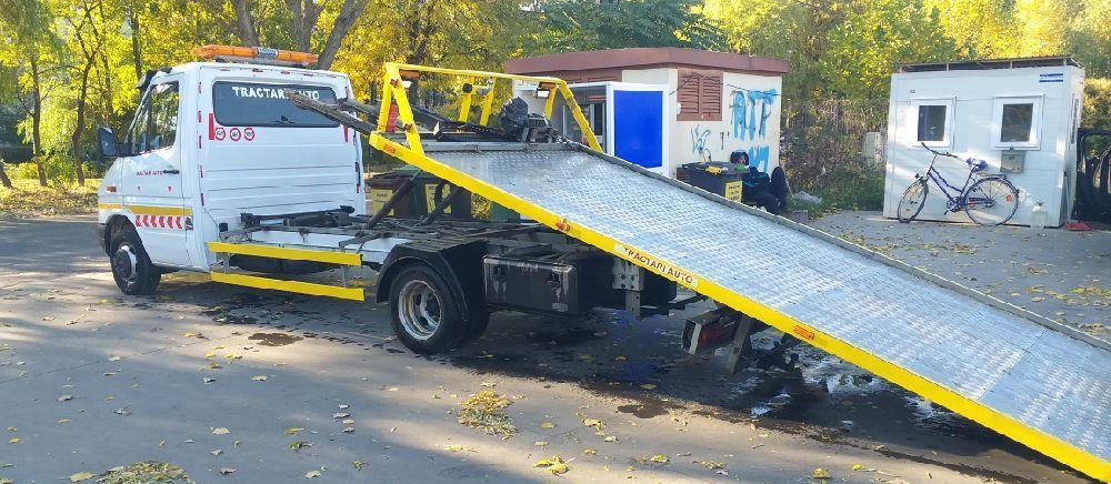 tractari auto cu autoplatforma hidraulica