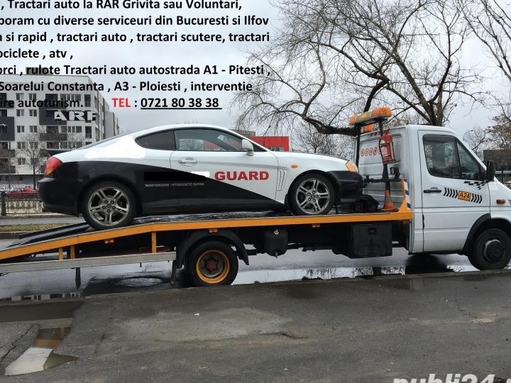 Tractari auto - masini Bucuresti Vitan Nerva traian, Timpuri Noi Glina Ilfov Autostrada A1 A2 IEFTIN