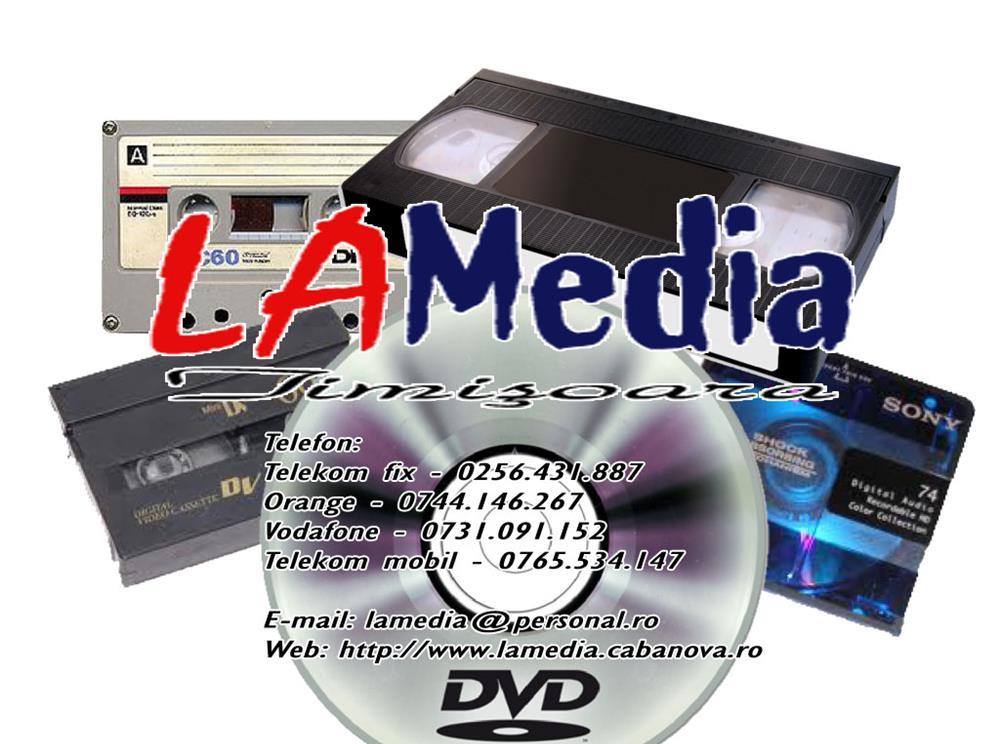 Transfer casete video, casete audio, viniluri, orice alt suport pe CD\DVD\Blu-ray