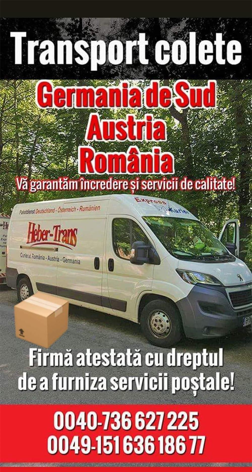 Transport Colete, Pachete Romania Austria Germania DE LA ADRESA LA ADRESA!!!